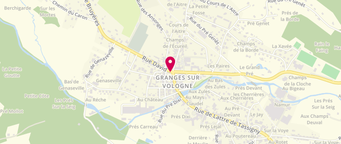 Plan de Les Gourmandises de Granges, 2 Rue de Lattre de Tassigny, 88640 Granges-Aumontzey