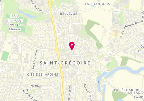 Plan de Boulangerie pâtisserie Cyril Prime, 15 Rue Alphonse Milon, 35760 Saint-Grégoire