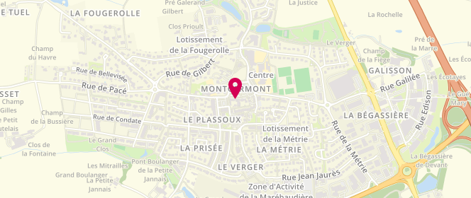 Plan de Boulangerie pâtisserie ag, 4 place Jane Beusnel, 35760 Montgermont