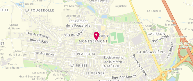 Plan de Au Palais des Gourmets, 26 place Jane Beusnel, 35760 Montgermont