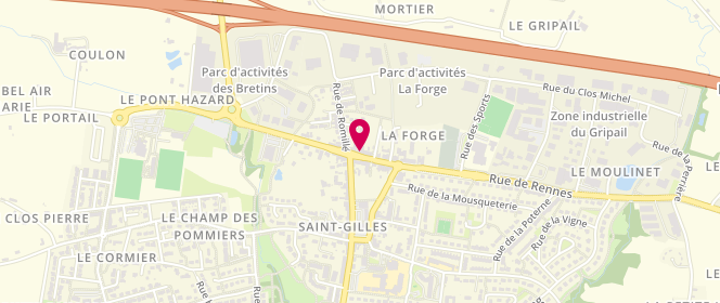 Plan de Au P'tit Crouton, 7 Rue de Rennes, 35590 Saint-Gilles