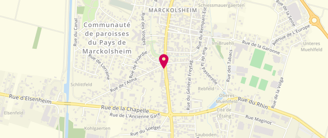 Plan de Boulangerie Heiligenstein Pascal, 37 Rue du Marechal Joffre, 67390 Marckolsheim