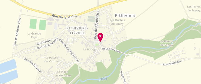 Plan de Aux délices d’Eric, 7 place de l'Église, 45300 Pithiviers-le-Vieil