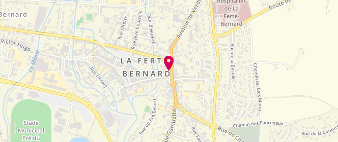 Plan de Boulangerie Benoit, 12 Rue de Paris, 72400 La Ferté-Bernard