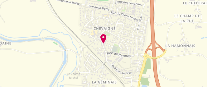 Plan de Boulangerie CARRILLO, 5 Rue d'Ille et Rance, 35250 Chevaigné