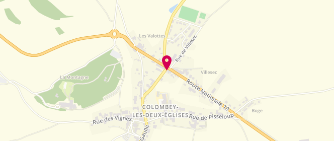 Plan de Aux Délices de Colombey, 98 Rue du Général de Gaulle, 52330 Colombey-les-Deux-Églises