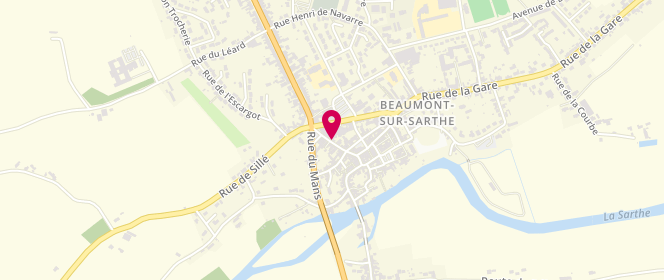 Plan de Boulangerie Guéhéry, 7 Rue Maximilien Gaisneau, 72170 Beaumont-sur-Sarthe
