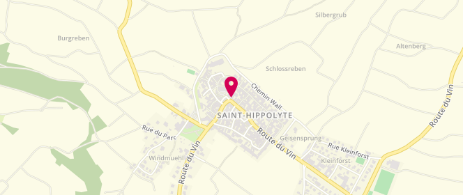 Plan de Au Pain Boulanger, 64 Route du Vin, 68590 Saint-Hippolyte