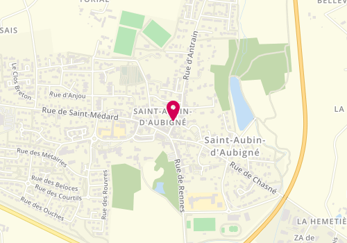 Plan de Boulangerie Deboeck, 13 Rue d'Antrain, 35250 Saint-Aubin-d'Aubigné
