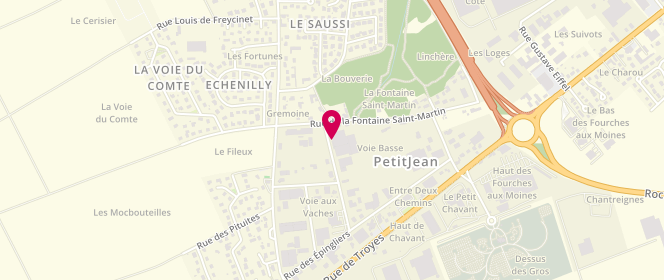 Plan de Le Bon Pain de France, 1 Rue des Maraîchers- Zone Industrielle d'Échenilly, 10120 Saint-André-les-Vergers