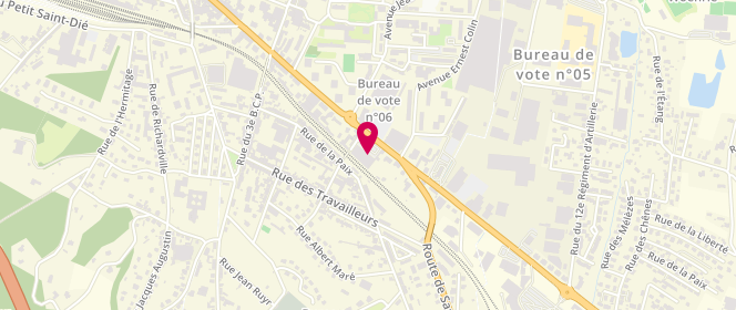 Plan de Boulangerie Louise, 105 Rue d'Alsace, 88100 Saint-Dié-des-Vosges