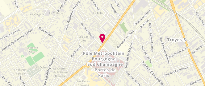 Plan de Boulangerie Mousset, 12 Route d'Auxerre, 10120 Saint-André-les-Vergers