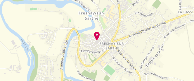 Plan de Au Pain Gourmand, 26 Place Thiers, 72130 Fresnay-sur-Sarthe