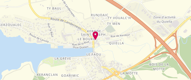 Plan de La Boulangerie Gueguen, 5 place Saint-Joseph, 29590 Le Faou