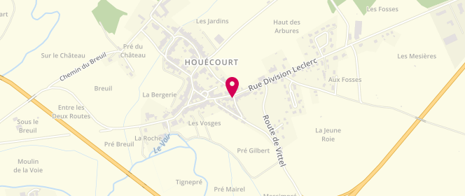 Plan de Au Pétrin Vosgien, 442 Rue Division Leclerc, 88170 Houécourt