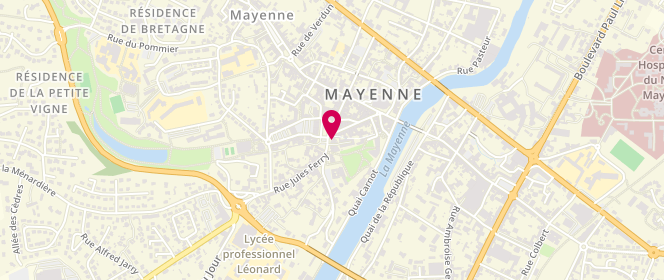 Plan de La Mie Câline, 15 place Georges Clemenceau, 53100 Mayenne
