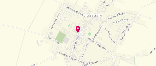 Plan de Aux Douceurs du Village, 60 Grande Rue, 89340 Villeblevin