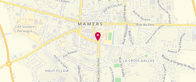 Plan de Le Fournil Mamertin, 39 Rue Ledru Rollin, 72600 Mamers