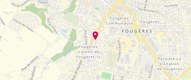Plan de Le Croissant, 35 avenue Georges Pompidou, 35300 Fougères