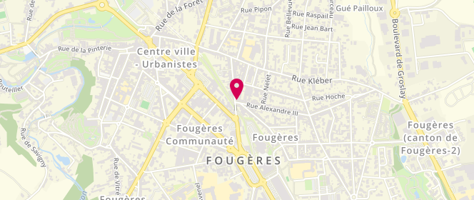Plan de Boulangerie Vallee, 18 Rue des Feuteries, 35300 Fougères