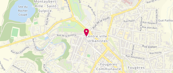Plan de La Mie Câline, 2 place Aristide Briand, 35300 Fougères