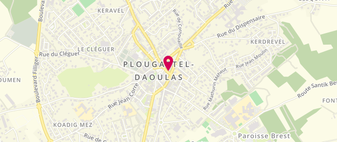 Plan de Les Gourmands Disent, 6 place du Calvaire, 29470 Plougastel-Daoulas