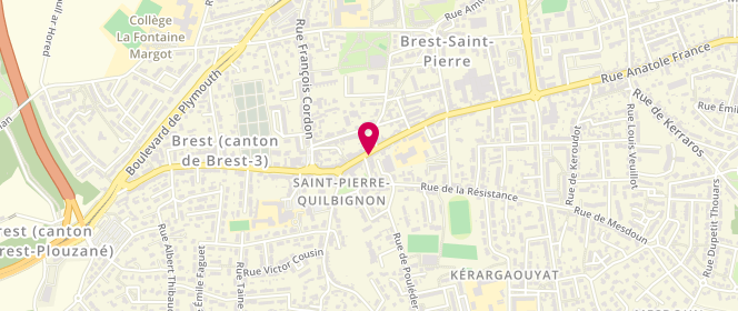 Plan de Les Gourmandises de St Pierre, 33 Rue Victor Eusen, 29200 Brest