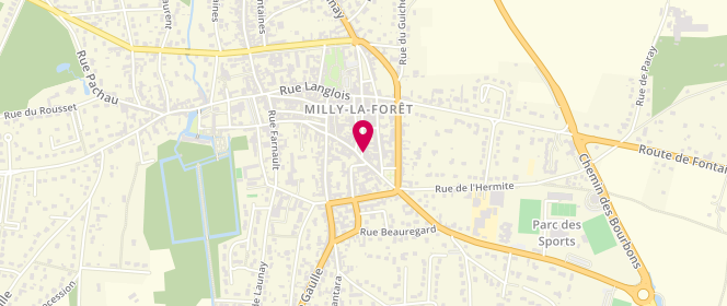 Plan de Lefèvre, 53 place du Marché, 91490 Milly-la-Forêt