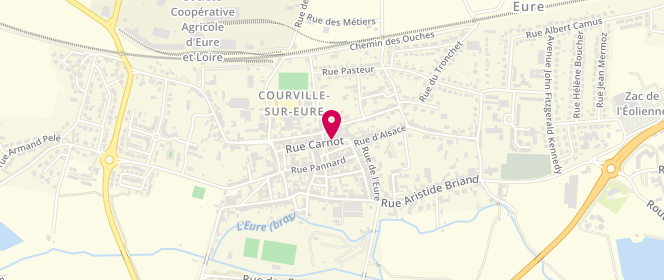 Plan de Boulangerie Suard, 45 Rue Carnot, 28190 Courville-sur-Eure