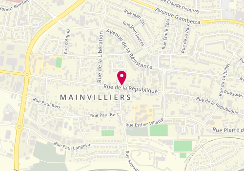 Plan de Boulangerie Mainvillois, 168 Rue de la République, 28300 Mainvilliers