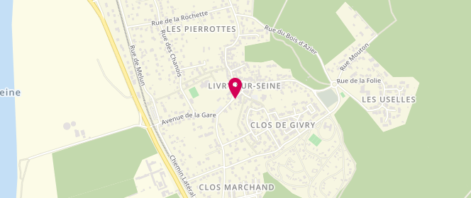 Plan de Aux Delices de Livry, 2 place de l'Église, 77000 Livry-sur-Seine