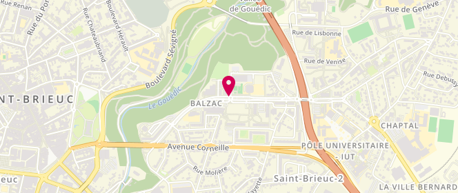 Plan de Le Fournil de la Vallee, Place Honore de Balzac, 22000 Saint-Brieuc