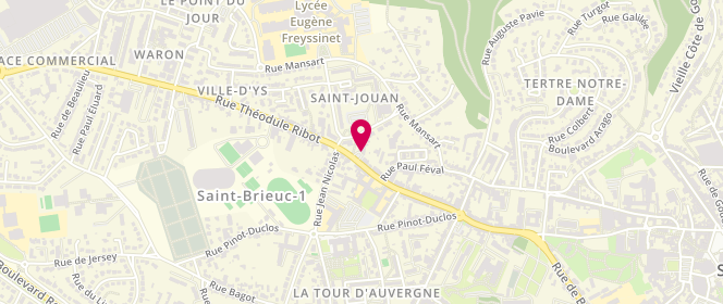 Plan de Le Fournil du Gouet, 18 Rue Théodule Ribot, 22000 Saint-Brieuc