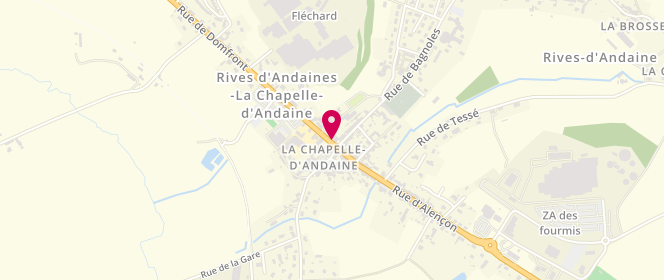 Plan de Boulangerie Patisserie Lucie et Thomas, 6 Rue de Domfront, 61140 Rives-d'Andaine