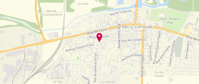 Plan de Boulangerie Patisserie des Ecoles, 13 Rue Jules Ferry, 10700 Arcis-sur-Aube