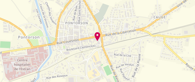 Plan de Boulangerie de la gare, 12 Rue du Dr Tizon, 50170 Pontorson