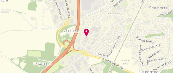 Plan de Boulangerie Marie Blachere, 65 Route de Sainte-Sève, 29600 Saint-Martin-des-Champs