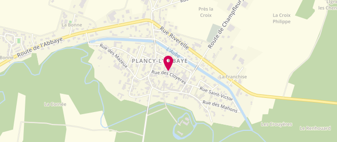 Plan de Le Fournil de Plancy, 9 Rue des Cloyères, 10380 Plancy-l'Abbaye