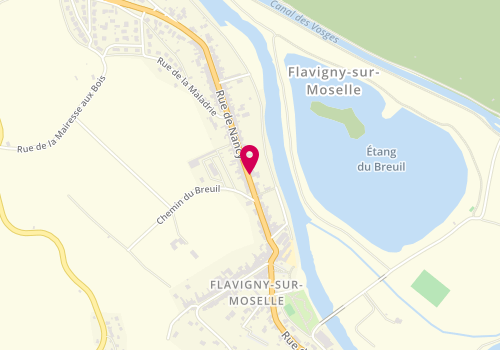 Plan de Boulangerie Patisserie Villa, 40 Rue de Nancy, 54630 Flavigny-sur-Moselle