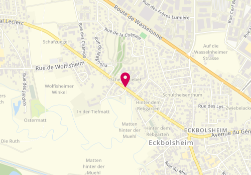 Plan de Boulangerie-Pâtisserie Les Panificateurs Réunis, 104 avenue du Général de Gaulle, 67201 Eckbolsheim