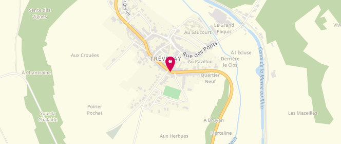 Plan de Boulangerie des Trois vallées, 6 Rue General Leclerc, 55130 Tréveray