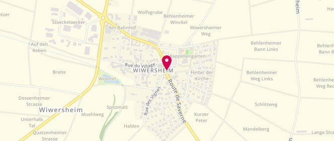Plan de Boulangerie Patisserie Lagneaux, 25 Route de Saverne, 67370 Wiwersheim