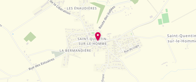 Plan de Boulangerie - Patisserie, 1 Rue de la Croix du Chesnot, 50220 Saint-Quentin-sur-le-Homme
