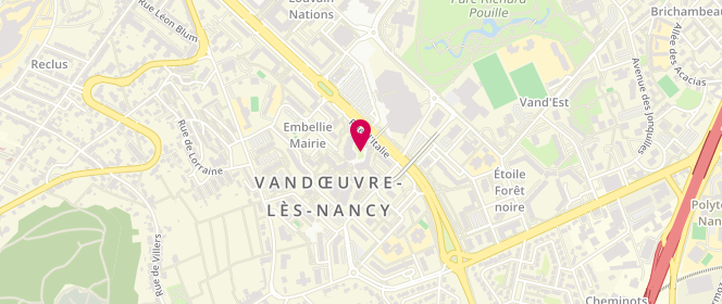 Plan de Boulangerie des Nations, 23 Boulevard de l'Europe Les Nations, 54500 Vanduvre-Lès-Nancy