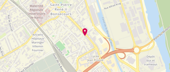 Plan de Baguette avec deux T, 206 avenue de Strasbourg, 54000 Nancy
