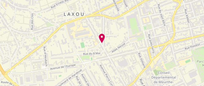 Plan de Boulangerie Regain - Pains au levain, 61 Boulevard Emile Zola, 54520 Laxou