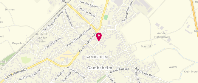 Plan de Boulangerie Andres, 11 Route du Rhin, 67760 Gambsheim