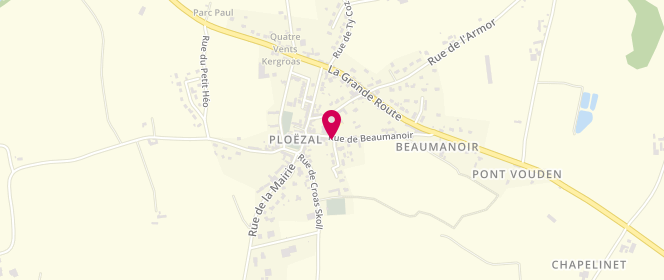 Plan de Au Fournil de Ploezal, 1 Rue de Beaumanoir, 22260 Ploëzal