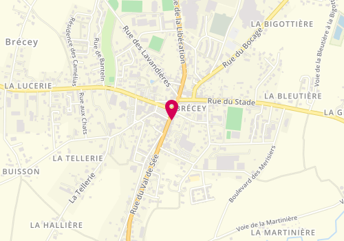 Plan de Boulangerie Maelis, 3 place de l'Hôtel de Ville, 50370 Brécey