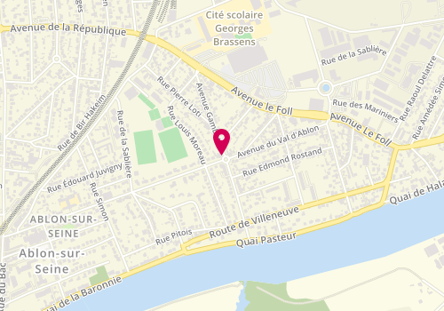 Plan de La Mi Do Re, 25 avenue Gambetta, 94480 Ablon-sur-Seine